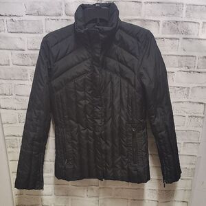 Kenneth Cole Reaction Black Puffer Jacket with Quilted Design